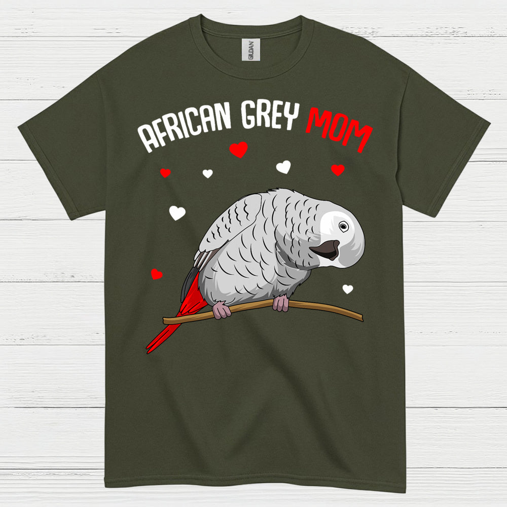 African Grey Mom T Shirt