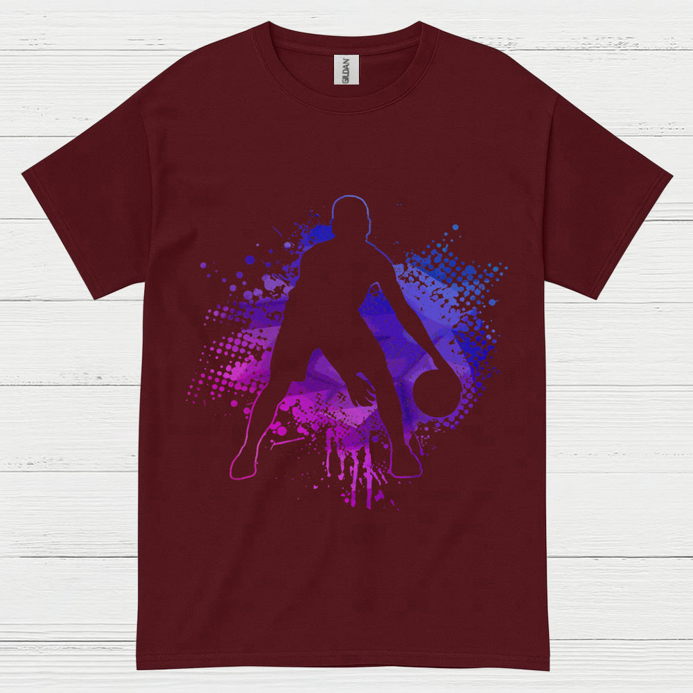 Color Splash Basketball Silhouette T Shirt