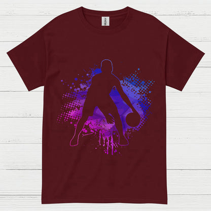 Color Splash Basketball Silhouette T Shirt