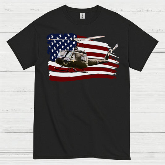 American Helicopter Veteran Patriotic T Shirt