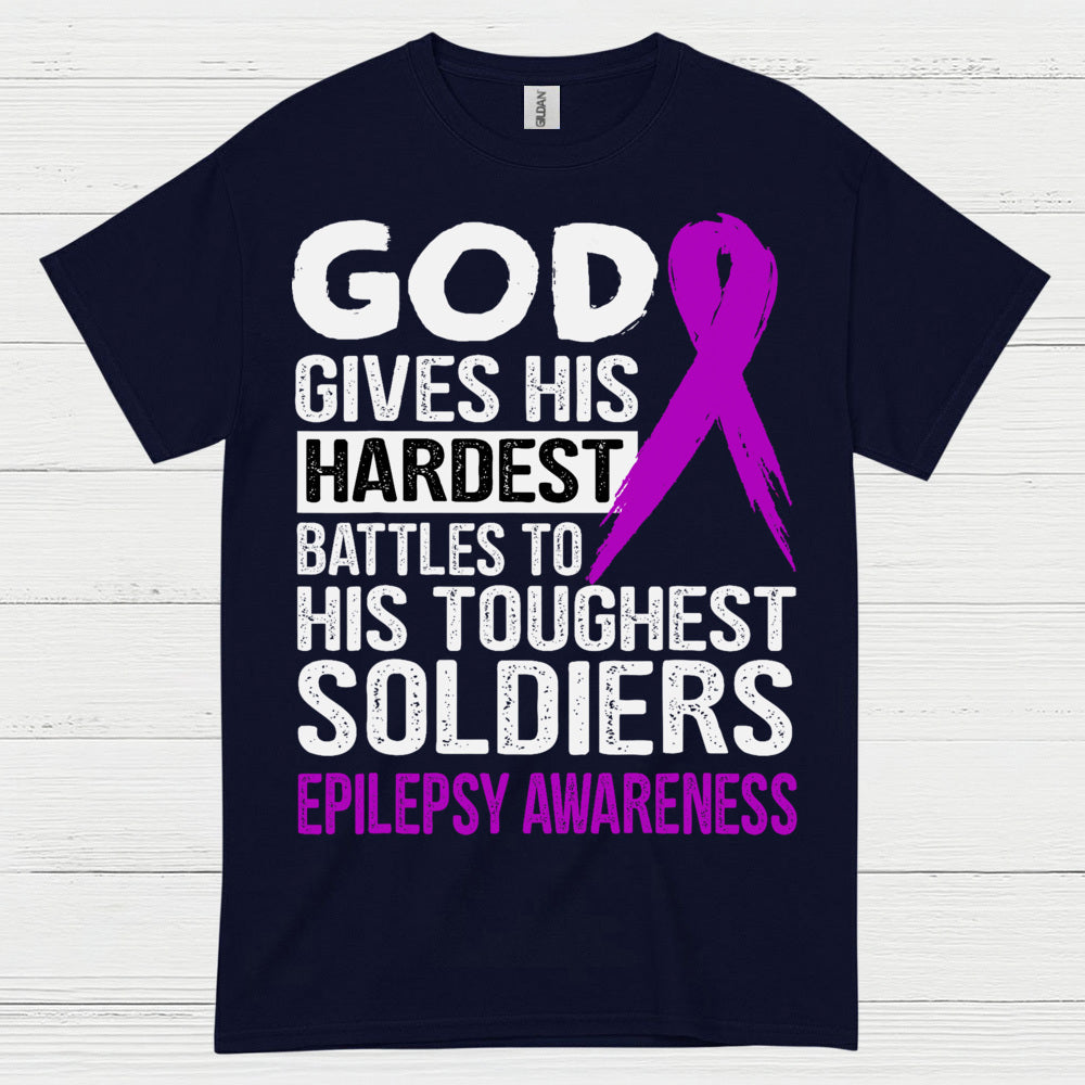 God Gives Toughest Soldiers Epilepsy T Shirt