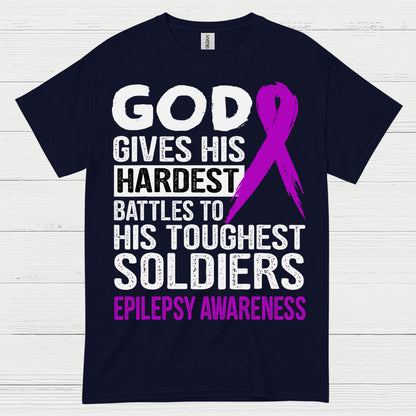 God Gives Toughest Soldiers Epilepsy T Shirt
