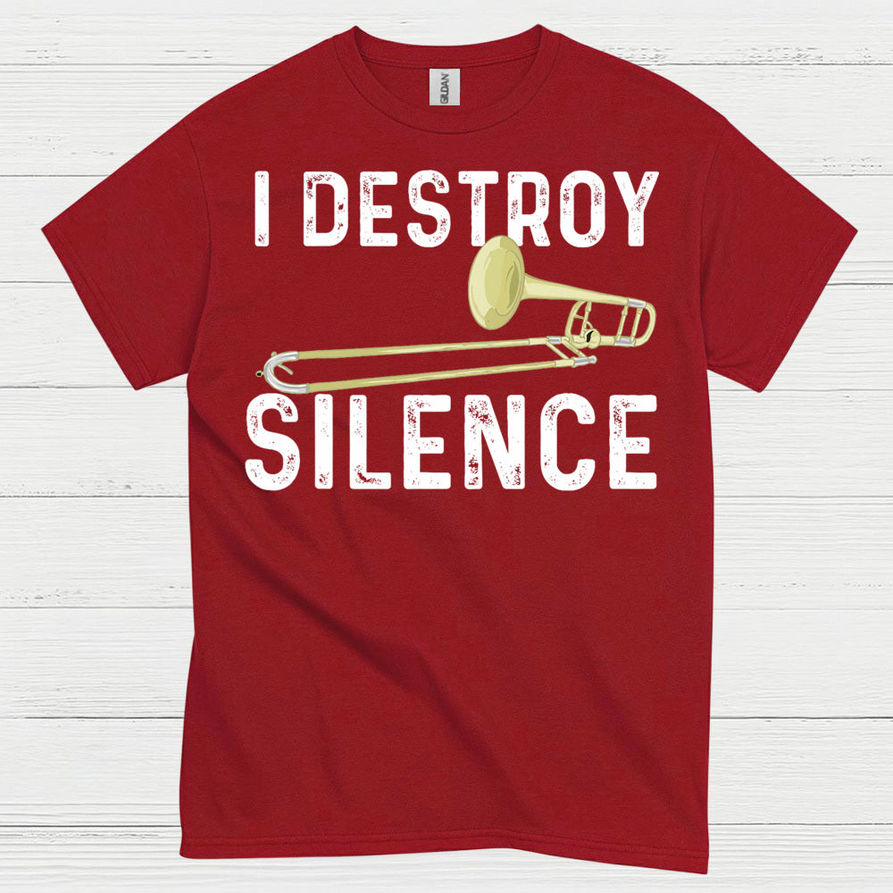 Destroy Silence Trombone T Shirt