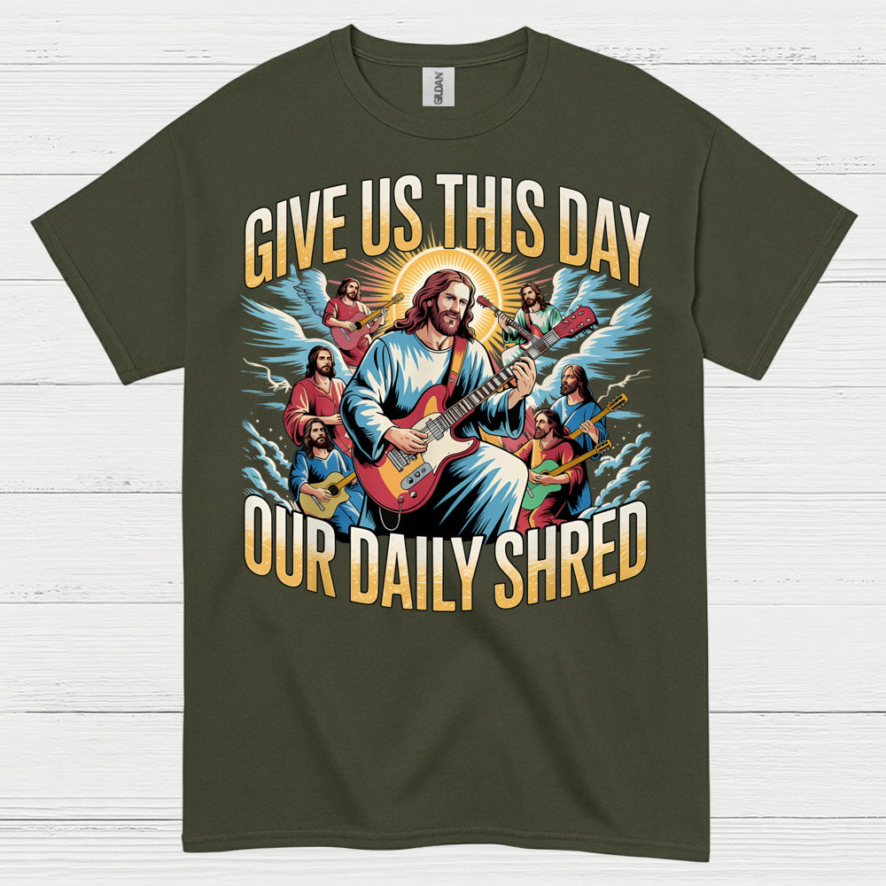 Give Us This Day Jesus Guitar T Shirt