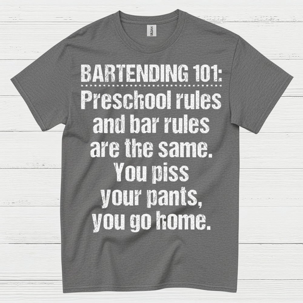 Bartending 101 Rules Humor T Shirt