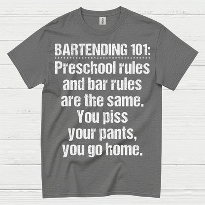 Bartending 101 Rules Humor T Shirt