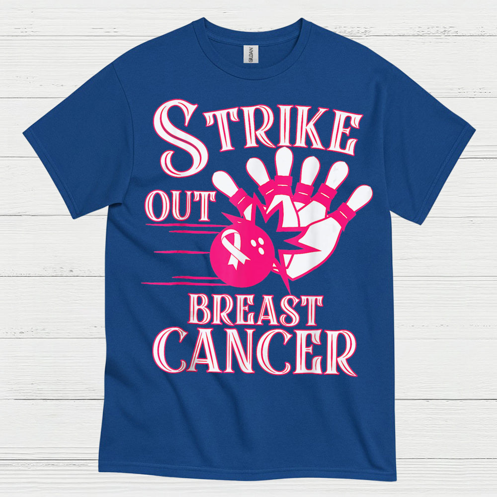 Strike Out Breast Cancer Bowling T Shirt