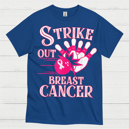 Strike Out Breast Cancer Bowling T Shirt