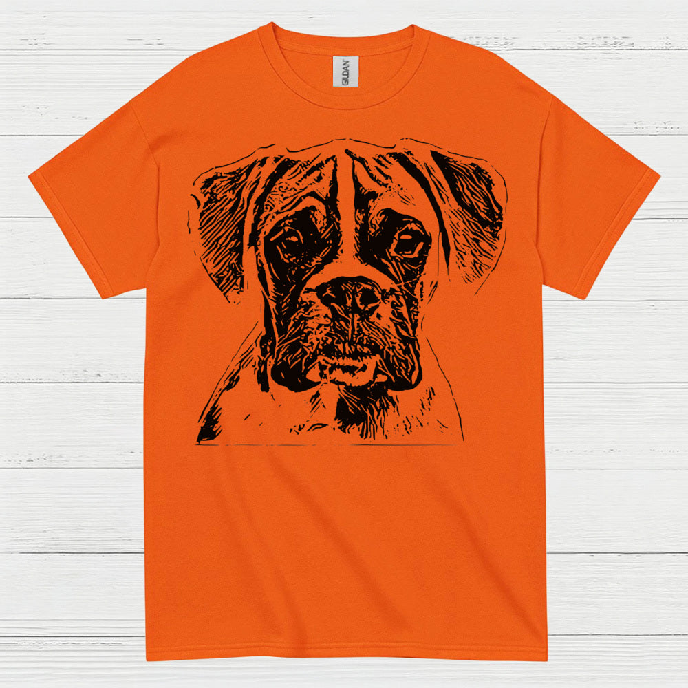 Sketch Style Boxer Dog T Shirt