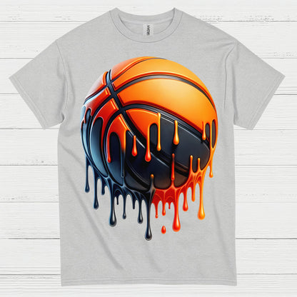 Dripping Basketball Graphic T Shirt