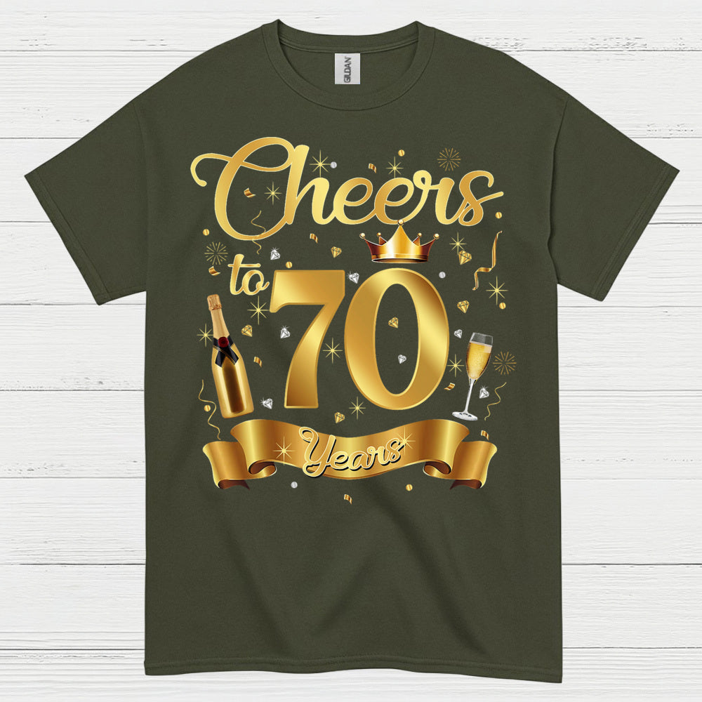 Cheers to 70 Celebration Birthday T Shirt