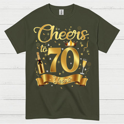 Cheers to 70 Celebration Birthday T Shirt
