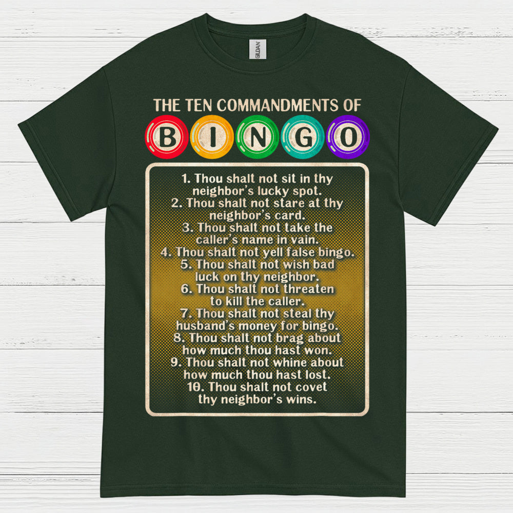 Ten Commandments Of Bingo T Shirt