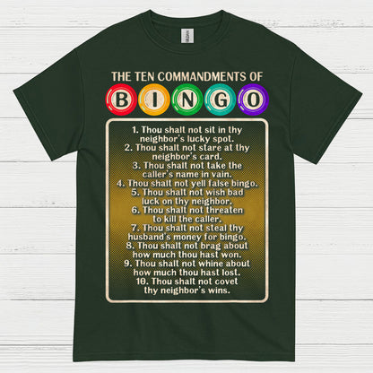 Ten Commandments Of Bingo T Shirt