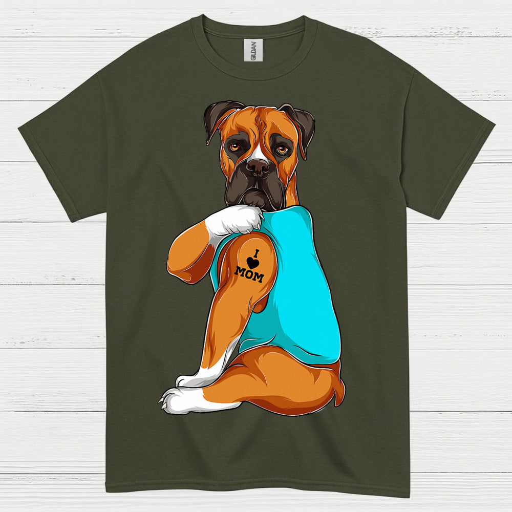 Boxer Mom Tattoo Paw T Shirt