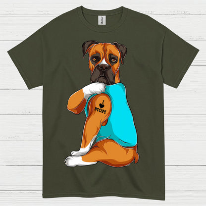 Boxer Mom Tattoo Paw T Shirt