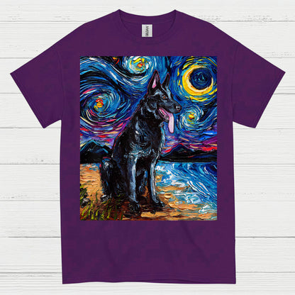 Starry Night German Shepherd T Shirt