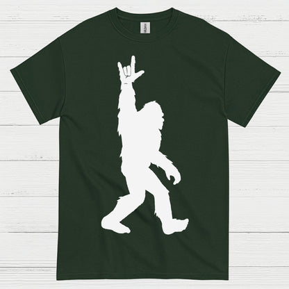 Rock Hand Bigfoot Silhouette T Shirt