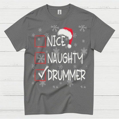 Checked Drummer Christmas T Shirt