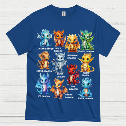 Cute Baby Dragons Elements T Shirt