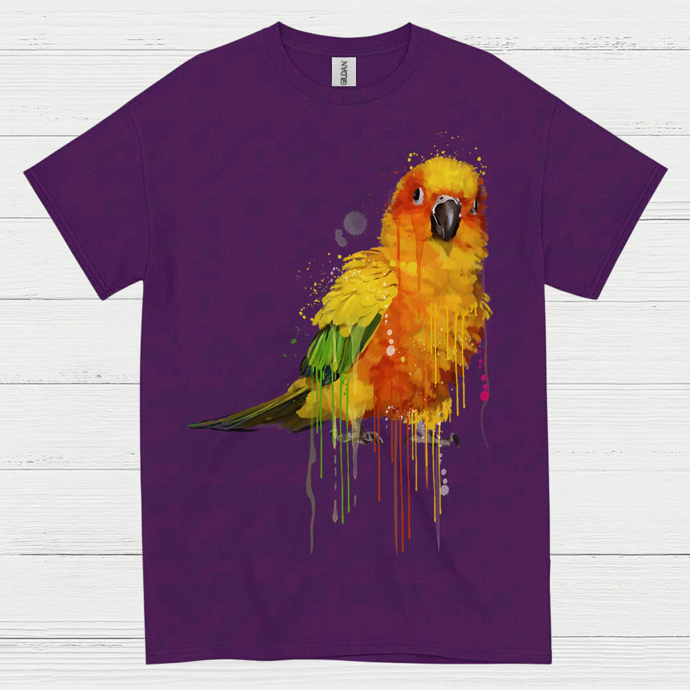 Colorful Parrot Watercolor Art T Shirt