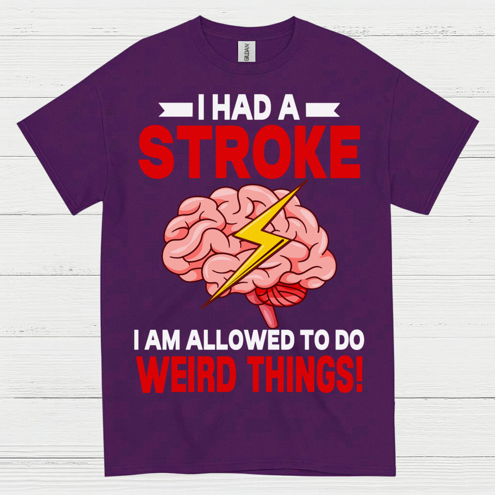 I Had A Stroke Weird Things Humor Awareness T Shirt