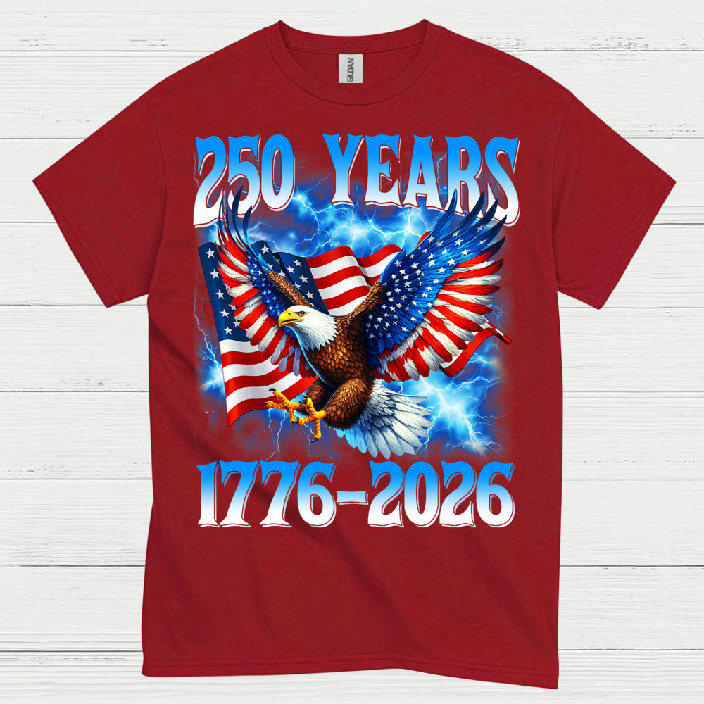 250 Years American Eagle Patriotic Independence T Shirt
