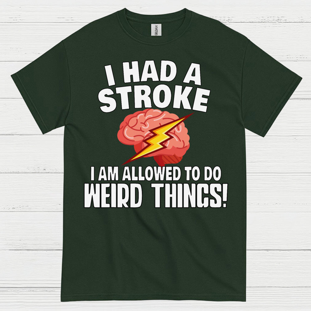 I Had A Stroke Weird Things Humor T Shirt