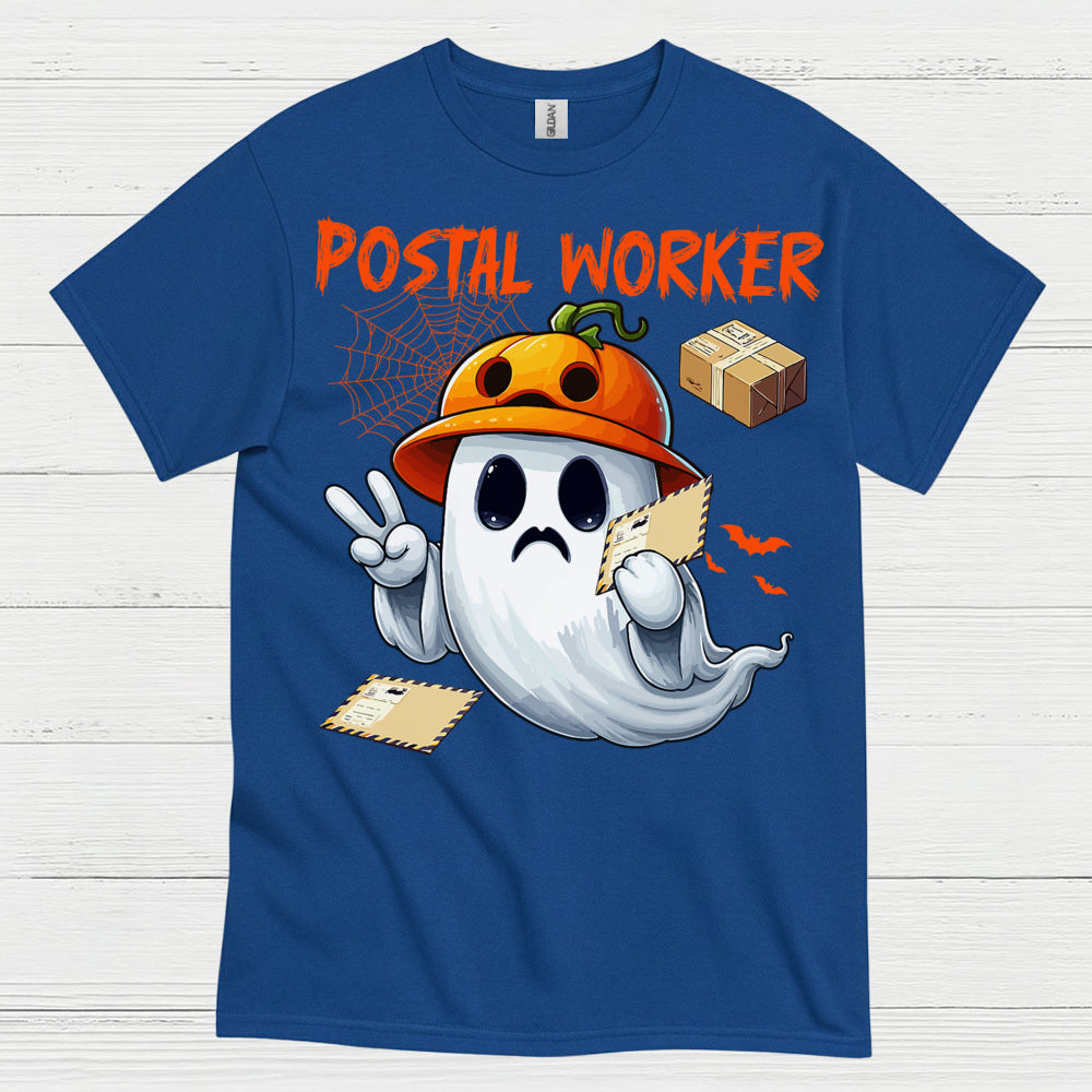 Halloween Postal Worker Ghost T Shirt