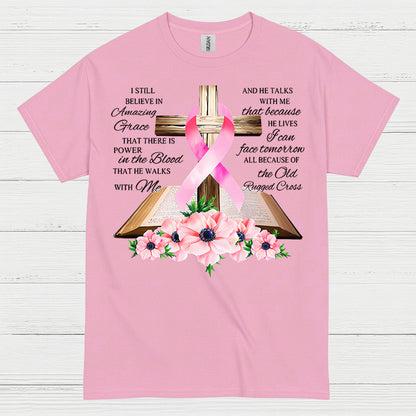 Amazing Grace Breast Cancer Faith T Shirt