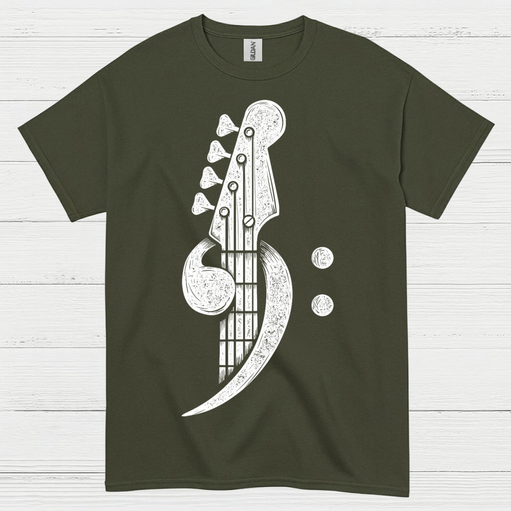 Bass Clef Guitar Art T Shirt