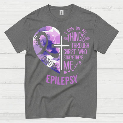 Faith Strength Epilepsy Warrior T Shirt