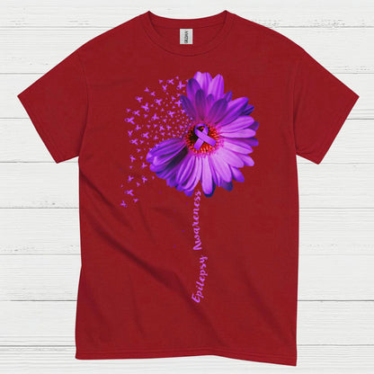 Purple Flower Epilepsy Awareness T Shirt