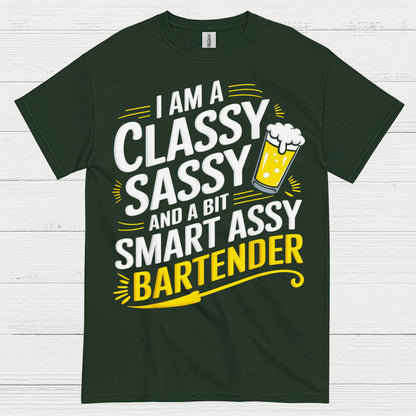 Classy Sassy Bartender Humor T Shirt