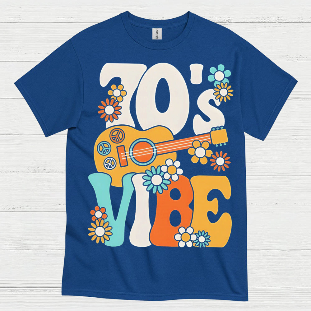 70s Vibe Retro Guitar T Shirt