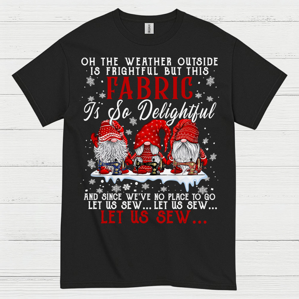 Let Us Sew Christmas Sewing Humor T Shirt