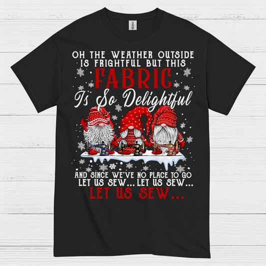 Let Us Sew Christmas Sewing Humor T Shirt