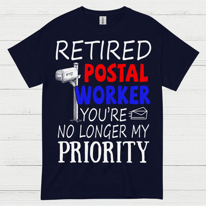 Retired Postal Worker Priority T Shirt