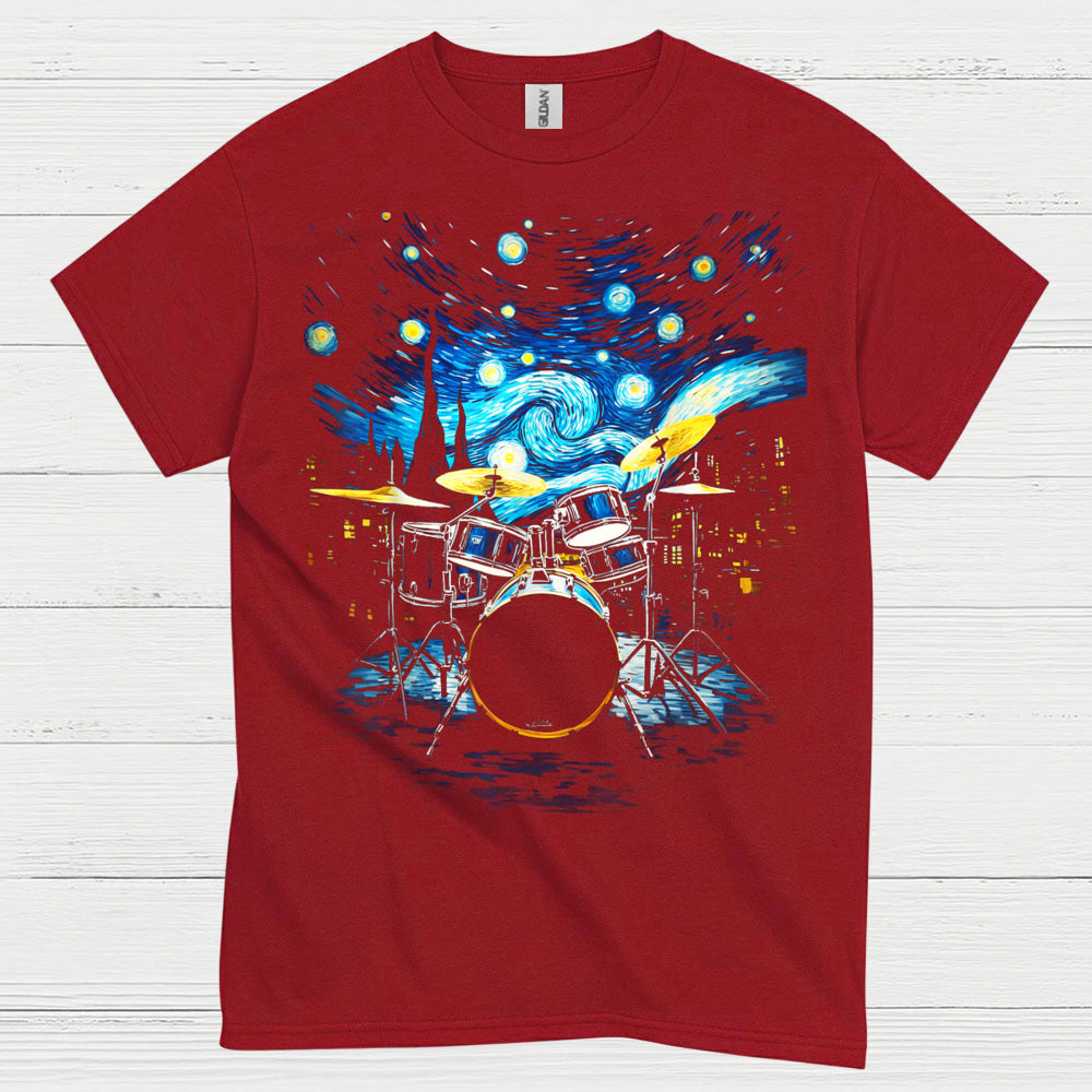Starry Night Drummer T Shirt
