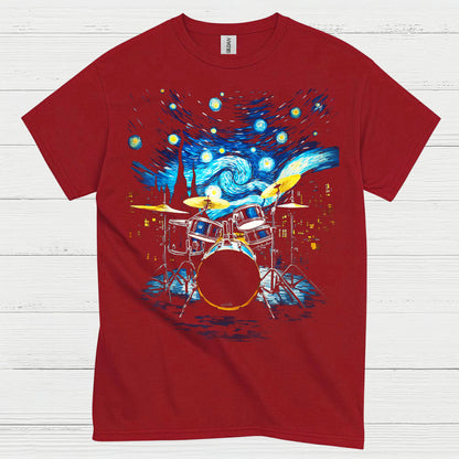 Starry Night Drummer T Shirt