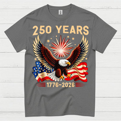 250 Years American Independence Eagle Celebration T Shirt