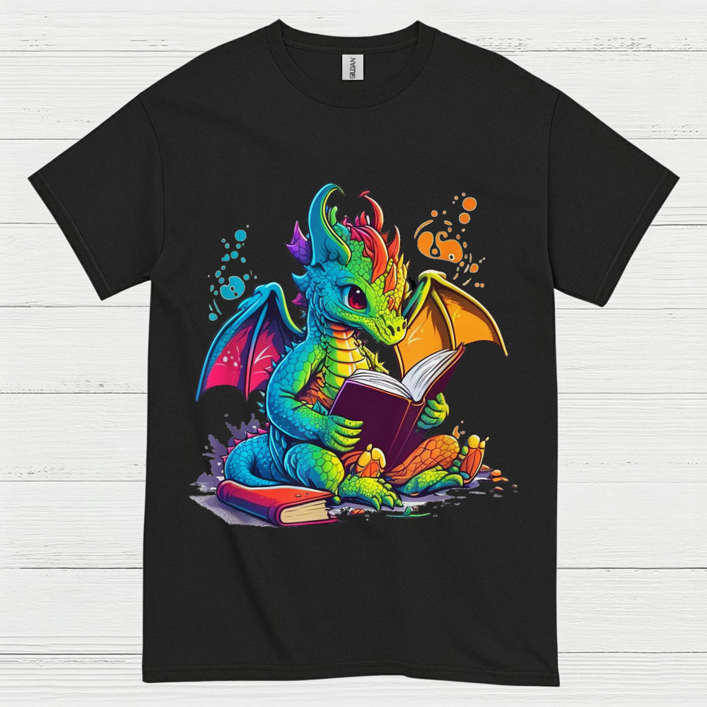 Book Lover Dragon T Shirt