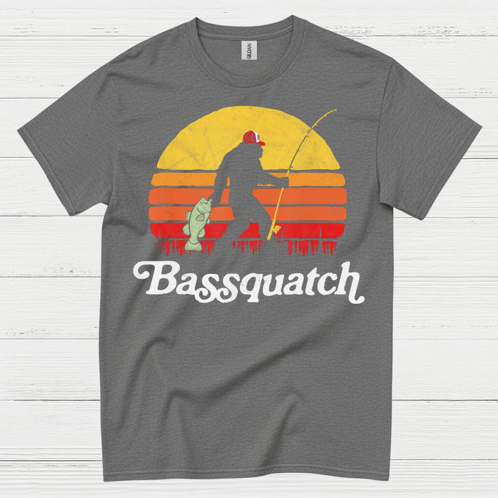 Bassquatch Bigfoot Fishing T Shirt