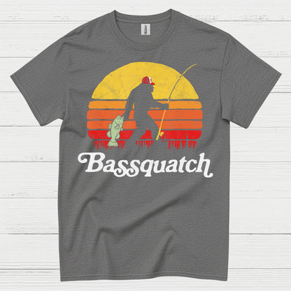 Bassquatch Bigfoot Fishing T Shirt