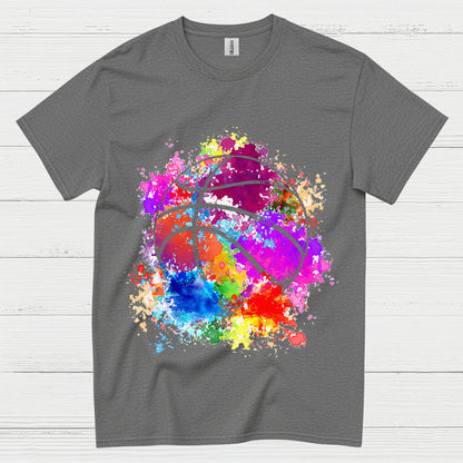 Color Splash Basketball T Shirt
