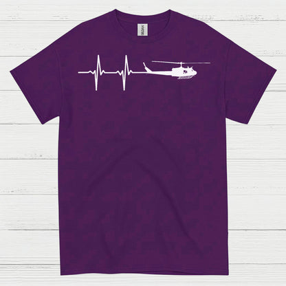Helicopter Heartbeat Aviation T Shirt