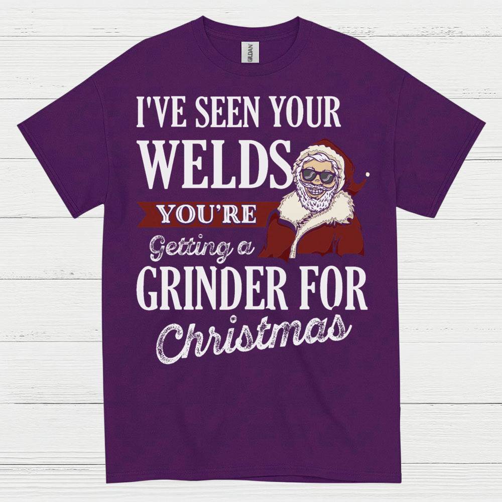 Grinder For Christmas Welding T Shirt