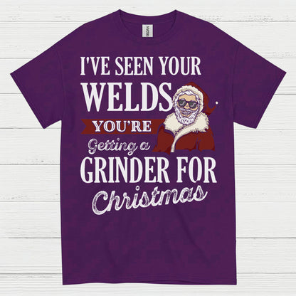 Grinder For Christmas Welding T Shirt