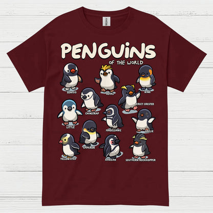 Penguins Of The World Educational Graphic T Shirt