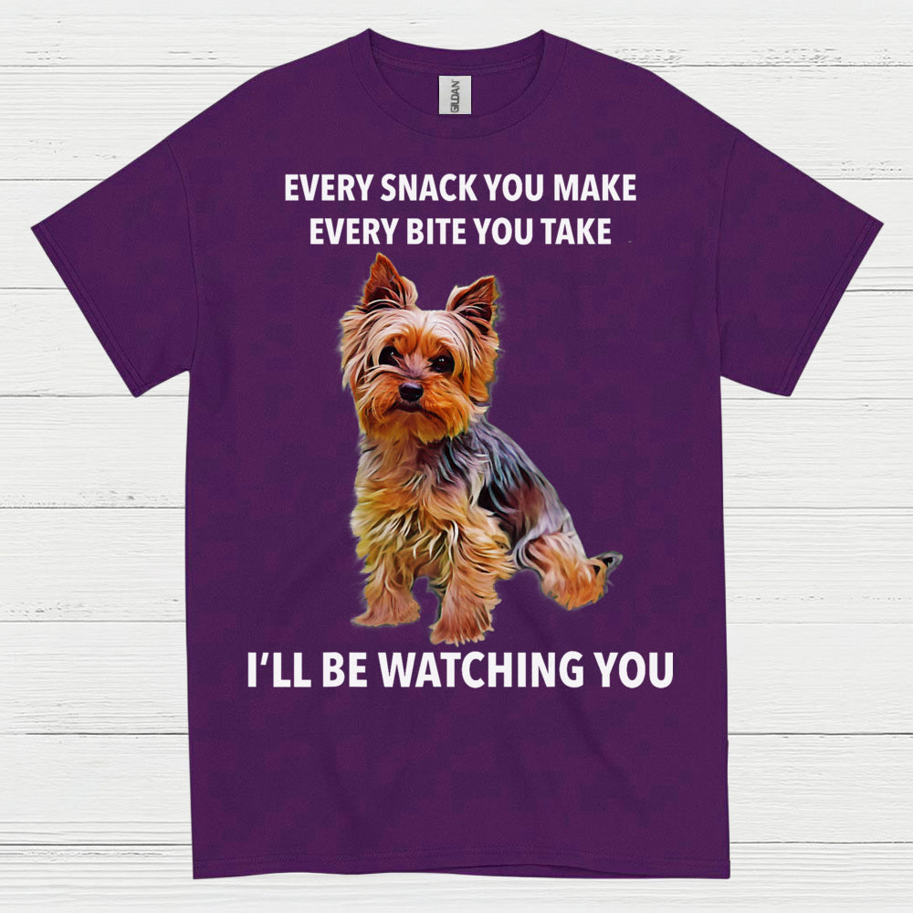 Funny Watching You Yorkie Dog Lover T Shirt